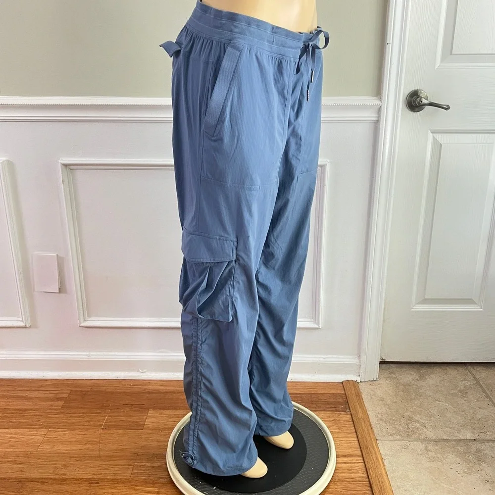 znts Lululemon Dance Sz L Womens Ruched Leg Technical Blue Gorpcore Hiking
